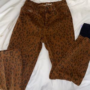 cheetah print jeans